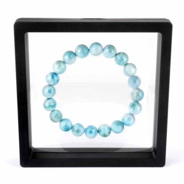 Schweberahmen 110 x 110 mm für Edelsteine schwarz mit Silikon Membran Edelsteine Heilsteine bei Wunderstein24