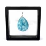 Schweberahmen 110 x 110 mm für Edelsteine schwarz mit Silikon Membran Edelsteine Heilsteine bei Wunderstein24