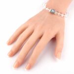 Selected Edition – Ø 10,8 mm Labradorit Perle & Ø 8,5 mm Bergkristall & 925 Sterling-Silber Armband Edelsteine Heilsteine bei Wunderstein24