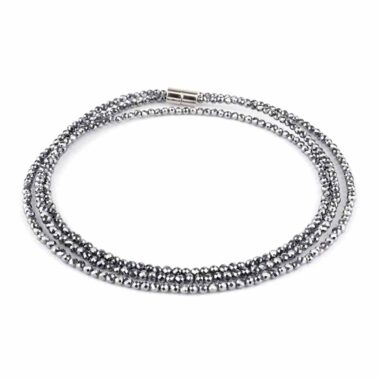 Selected Edition – Verwandelbares Silizium Perlen Edelstein Armband & Kette facettiert mit Magnetverschluss Edelsteine Heilsteine bei Wunderstein24