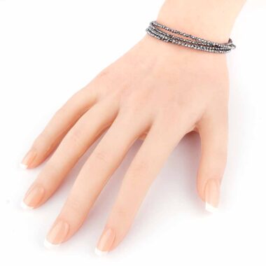 Selected Edition – Verwandelbares Silizium Perlen Edelstein Armband & Kette facettiert mit Magnetverschluss Edelsteine Heilsteine bei Wunderstein24