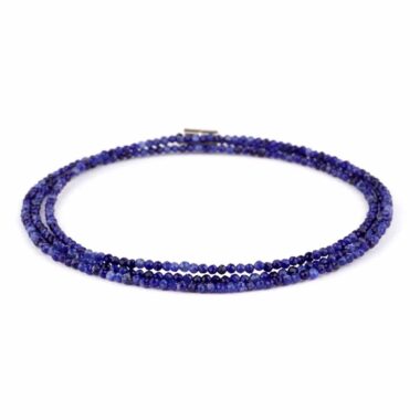 Selected Edition – Verwandelbares Sodalith Perlen Edelstein Armband & Kette facettiert mit Magnetverschluss Edelsteine Heilsteine bei Wunderstein24
