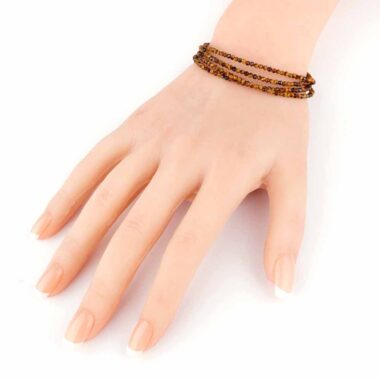 Selected Edition – Verwandelbares Tigerauge Perlen Edelstein Armband & Kette facettiert mit Magnetverschluss Edelsteine Heilsteine bei Wunderstein24