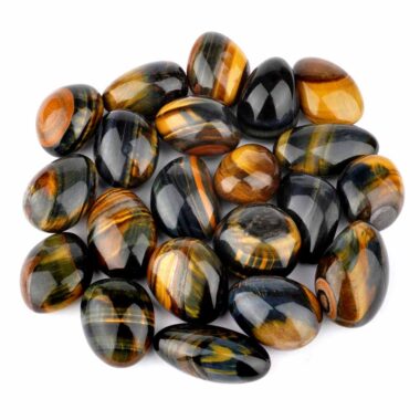 Tigerauge | Falkenauge Trommelsteine handpoliert Ø ca. 30 – 40 mm Edelsteine Heilsteine bei Wunderstein24
