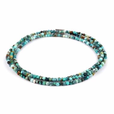 Selected Edition – Verwandelbares Türkis Perlen Edelstein Armband & Kette facettiert mit Magnetverschluss Edelsteine Heilsteine bei Wunderstein24