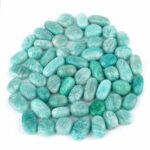 Amazonit Trommelsteine handpoliert Ø ca. 15 – 28 mm Edelsteine Heilsteine bei Wunderstein24