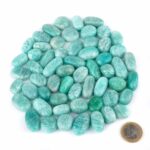 Amazonit Trommelsteine handpoliert Ø ca. 15 – 28 mm Edelsteine Heilsteine bei Wunderstein24