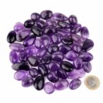 Amethyst Trommelsteine Ø ca. 18 – 25 mm in sehr schöner Farbe Edelsteine Heilsteine bei Wunderstein24