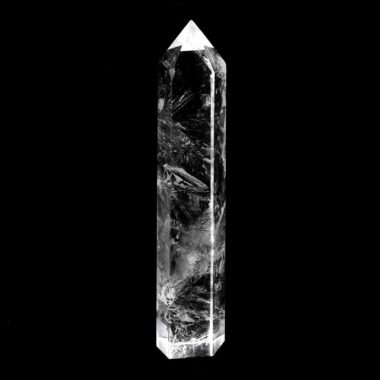 große Bergkristall Spitze Höhe 140 mm transparent und glasklar aus Brasilien Edelsteine Heilsteine bei Wunderstein24