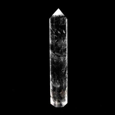 große Bergkristall Spitze Höhe 138 mm transparent und glasklar aus Brasilien Edelsteine Heilsteine bei Wunderstein24