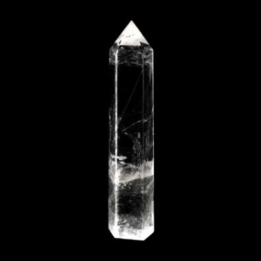 große Bergkristall Spitze Höhe 133 mm transparent und glasklar aus Brasilien Edelsteine Heilsteine bei Wunderstein24