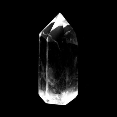 große Bergkristall Spitze Höhe 78 mm transparent und glasklar aus Brasilien Edelsteine Heilsteine bei Wunderstein24