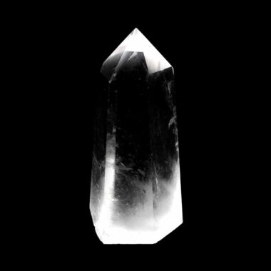 große Bergkristall Spitze Höhe 80 mm transparent und glasklar aus Brasilien Edelsteine Heilsteine bei Wunderstein24