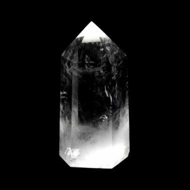 große Bergkristall Spitze Höhe 75 mm transparent und glasklar aus Brasilien Edelsteine Heilsteine bei Wunderstein24