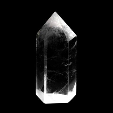 große Bergkristall Spitze Höhe 75 mm transparent und glasklar aus Brasilien Edelsteine Heilsteine bei Wunderstein24