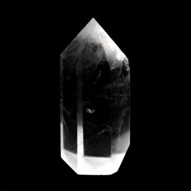 große Bergkristall Spitze Höhe 75 mm transparent und glasklar aus Brasilien Edelsteine Heilsteine bei Wunderstein24