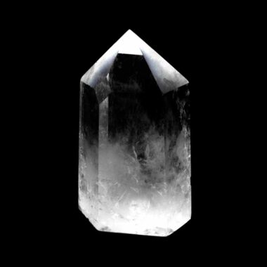 große Bergkristall Spitze Höhe 66 mm transparent und glasklar aus Brasilien Edelsteine Heilsteine bei Wunderstein24