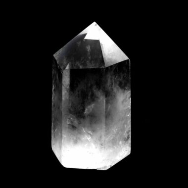 große Bergkristall Spitze Höhe 66 mm transparent und glasklar aus Brasilien Edelsteine Heilsteine bei Wunderstein24