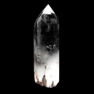 sehr große Bergkristall Spitze Höhe 216 mm transparent und glasklar aus Brasilien Edelsteine Heilsteine bei Wunderstein24