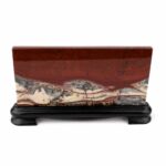 Dentritischer Jaspis ( Bilderjaspis ) Bild | Scheibe | Platte Naturgemälde Edelsteine Heilsteine bei Wunderstein24