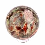 große polychrome Jaspis | Chalcedon | Achat Kugel Ø 79 mm mit faszinierender und einzigartiger Maserung Edelsteine Heilsteine bei Wunderstein24