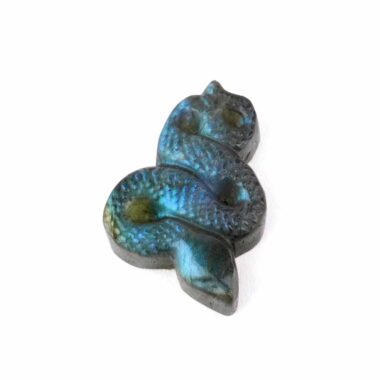 Labradorit Schlange Gravur Einzelstück in einzigartiger Qualität und Farbe Edelsteine Heilsteine bei Wunderstein24