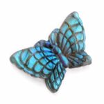 Labradorit Schmetterling große Gravur Einzelstück in einzigartiger Qualität und Farbe Edelsteine Heilsteine bei Wunderstein24