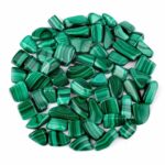 Malachit Trommelsteine Ø ca. 15 – 25 mm mit wunderschöner Maserung Edelsteine Heilsteine bei Wunderstein24