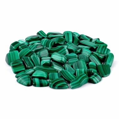 Malachit Trommelsteine Ø ca. 15 – 25 mm mit wunderschöner Maserung Edelsteine Heilsteine bei Wunderstein24