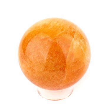 große Orangencalcit Kugel Ø 60 mm aus Mexiko in bester Qualität und Farbe Edelsteine Heilsteine bei Wunderstein24