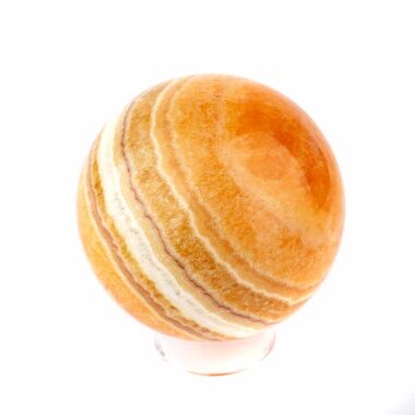 große Orangencalcit Kugel Ø 66 mm aus Mexiko in bester Qualität und Farbe Edelsteine Heilsteine bei Wunderstein24