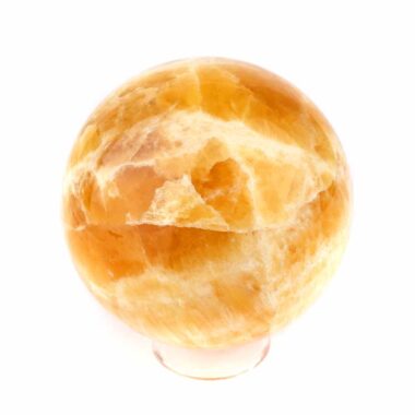 große Orangencalcit Kugel Ø 74 mm aus Mexiko in bester Qualität und Farbe Edelsteine Heilsteine bei Wunderstein24