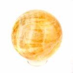 große Orangencalcit Kugel Ø 74 mm aus Mexiko in bester Qualität und Farbe Edelsteine Heilsteine bei Wunderstein24