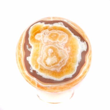 große Orangencalcit Kugel Ø 61 mm aus Mexiko in bester Qualität und Farbe Edelsteine Heilsteine bei Wunderstein24