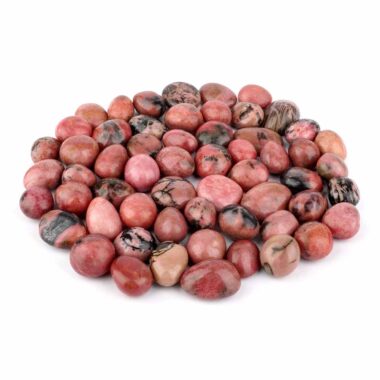 Rhodonit Trommelsteine handpoliert Ø ca. 15 – 20 mm Edelsteine Heilsteine bei Wunderstein24