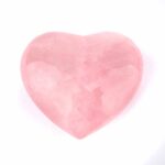 Rosenquarz Herz Ø 67 mm in bester Farbe und Qualität aus Madagaskar Edelsteine Heilsteine bei Wunderstein24