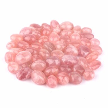 Rosenquarz Trommelsteine Ø ca. 16 – 26 mm aus Madagaskar Edelsteine Heilsteine bei Wunderstein24