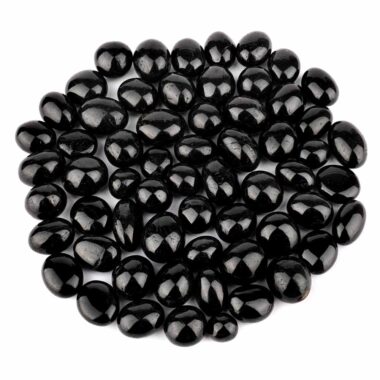 Turmalin Trommelsteine handpoliert schwarz Ø ca. 12 – 22 mm Edelsteine Heilsteine bei Wunderstein24