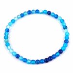 Achat blau Ø 4,5 mm Kugel Edelstein Armband flexibel und dehnbar Edelsteine Heilsteine bei Wunderstein24