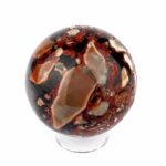 große schwarze Achat Kugel Ø 65 mm in bester Qualität und wunderschöner Maserung Edelsteine Heilsteine bei Wunderstein24