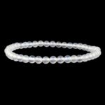 Achat weiß | Friedensachat Ø 4,5 mm Kugel Edelstein Armband flexibel und dehnbar Edelsteine Heilsteine bei Wunderstein24