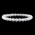 Achat weiß | Friedensachat Ø 6 mm Kugel Edelstein Armband flexibel und dehnbar Edelsteine Heilsteine bei Wunderstein24