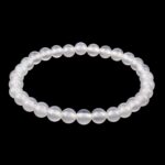 Achat weiß | Friedensachat Ø 6 mm Kugel Edelstein Armband flexibel und dehnbar Edelsteine Heilsteine bei Wunderstein24