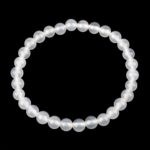 Achat weiß | Friedensachat Ø 6 mm Kugel Edelstein Armband flexibel und dehnbar Edelsteine Heilsteine bei Wunderstein24