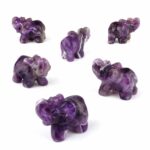 Amethyst Elefant | Glückselefant Gravur Ø ca. 47 mm Edelsteine Heilsteine bei Wunderstein24