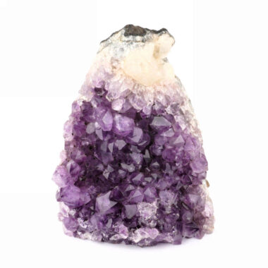 große Amethyst & Calcit Stufe Höhe 167 mm mit Standfläche in sehr schöner Farbe Edelsteine Heilsteine bei Wunderstein24