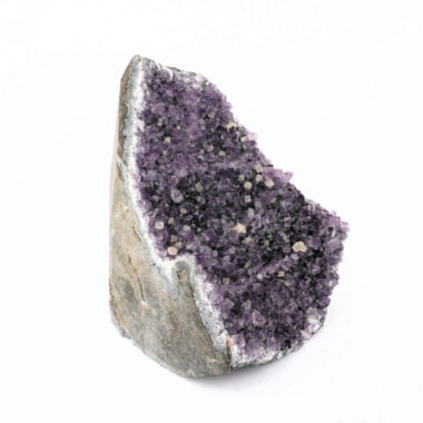 große Amethyst & Calcit Stufe Höhe 136 mm mit Standfläche in sehr schöner Farbe Edelsteine Heilsteine bei Wunderstein24