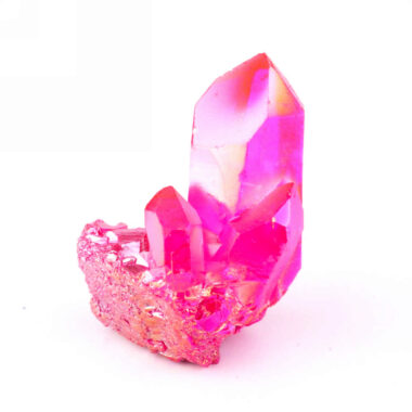 Aqua Angel Aura Bergkristall Stufe pink | rosa aus Brasilien Edelsteine Heilsteine bei Wunderstein24