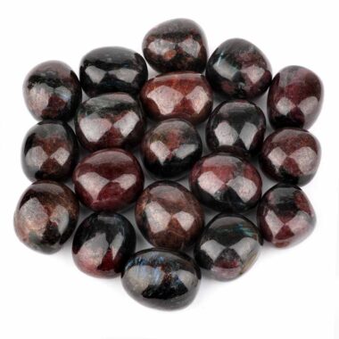 Astrophyllit in Granat Trommelsteine handpoliert Ø ca. 27 – 33 mm Edelsteine Heilsteine bei Wunderstein24