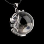 Bergkristall Kugel Anhänger mit Silber rhodinierter Öse Edelsteine Heilsteine bei Wunderstein24